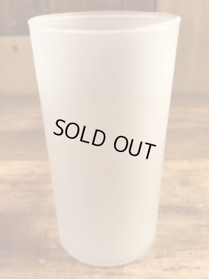 ウッドペッカーのすりガラスの60’sヴィンテージガラスコップ