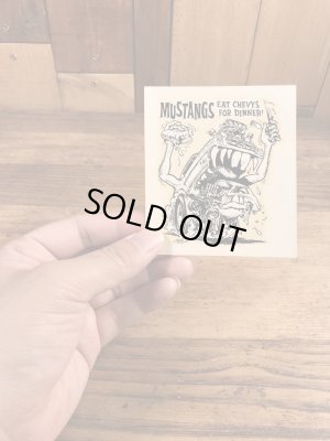 ビッグダディーエドロスのマスタングモンスターの60年代ビンテージ水張りステッカー