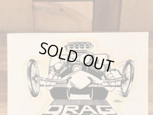 ビッグダディーエドロスのドラッグレーサーズの60年代ビンテージ水張りステッカー