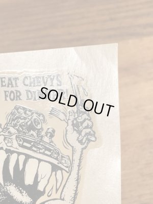 ビッグダディーエドロスのマスタングモンスターの60年代ビンテージ水張りステッカー