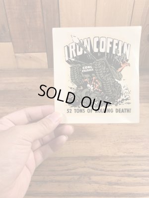 ビッグダディーエドロスのアイアンコフィンの60年代ビンテージ水張りステッカー