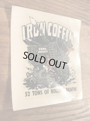 ビッグダディーエドロスのアイアンコフィンの60年代ビンテージ水張りステッカー