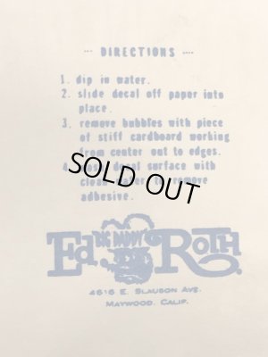 ビッグダディーエドロスのアイアンコフィンの60年代ビンテージ水張りステッカー