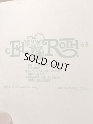 ビッグダディーエドロスのモンスターの60年代ビンテージ水張りステッカー