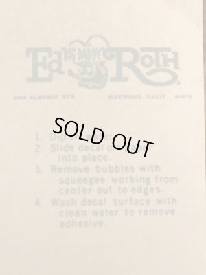 ビッグダディーエドロスのモンスターの60年代ビンテージ水張りステッカー