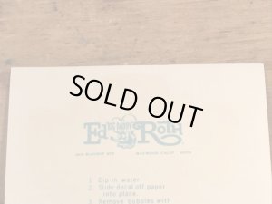 Ed “Big Daddy” RothのDrag Racers Inc!の60’sヴィンテージウォータースライドデカール