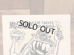 ビッグダディーエドロスのマスタングモンスターの60年代ビンテージ水張りステッカー