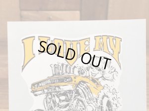 ビッグダディーエドロスのアイラブマイシボレーの60年代ビンテージ水張りステッカー