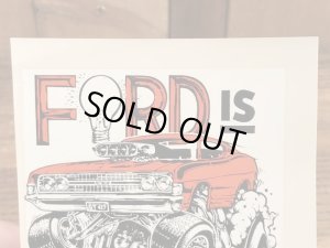 ビッグダディーエドロスのフォードの60年代ビンテージ水張りステッカー