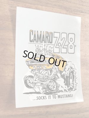 ビッグダディーエドロスのカマロの60年代ビンテージ水張りステッカー