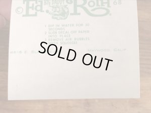 ビッグダディーエドロスのカマロの60年代ビンテージ水張りステッカー