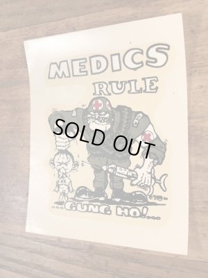 エド“ビッグダディ”ロスのMedics Ruleの60’sヴィンテージウォータースライドデカール