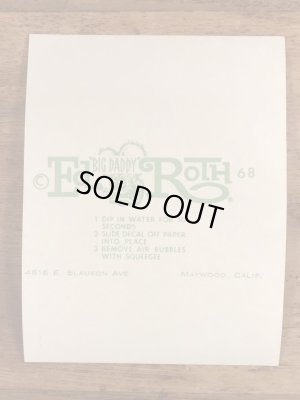 Ed “Big Daddy” RothのCamaro Z 28の60’sヴィンテージウォータースライドデカール