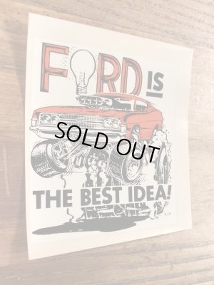 ビッグダディーエドロスのフォードの60年代ビンテージ水張りステッカー