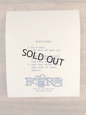 エド“ビッグダディ”ロスのMedics Ruleの60’sヴィンテージウォータースライドデカール