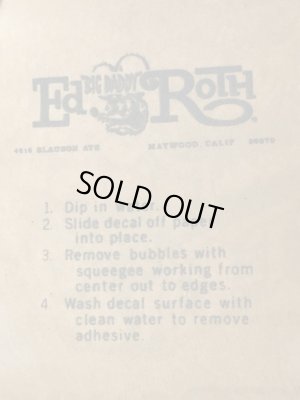 Ed “Big Daddy” RothのFo Mo Co Quad Cammerの60’sヴィンテージウォータースライドデカール