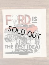 Ed “Big Daddy” Roth “Ford Is The Best Idea!” Water Slide Decal　エドロス　ビンテージ　水張りステッカー　ウォータースライドデカール　60年代