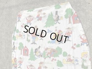 カートゥーンキャラクターのダドリードゥーライトの70年代ビンテージボックスシーツ