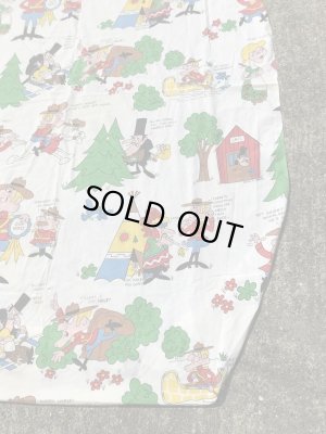 カートゥーンキャラクターのDudley Do Rightの70’sヴィンテージBoxシーツ