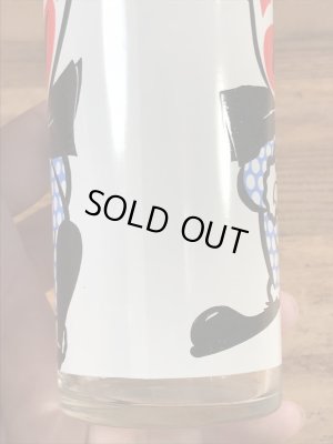 表と裏で2フェイスのピエロの70’sヴィンテージグラスタンブラー