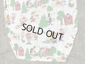 カートゥーンキャラクターのDudley Do Rightの70’sヴィンテージBoxシーツ