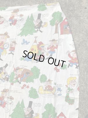 カートゥーンキャラクターのDudley Do Rightの70’sヴィンテージBoxシーツ