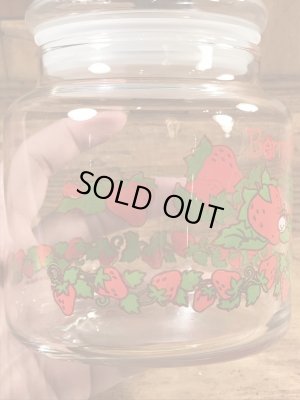 ストロベリーショートケーキのスモールサイズの80’sヴィンテージキャニスター