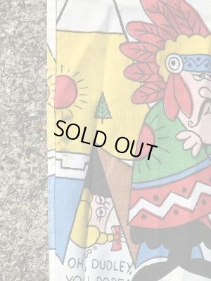 カートゥーンキャラクターのDudley Do Rightの70’sヴィンテージBoxシーツ