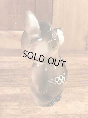 モスクワオリンピックのこぐまのミーシャの80年代ビンテージ陶器フィギュア