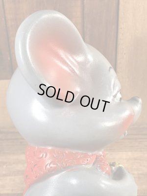 ラスベリー社製のネズミの70年代ビンテージ貯金箱フィギュア