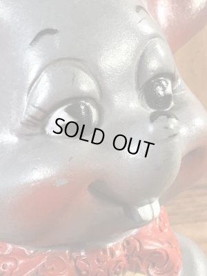 Russ Berrie社製のチーズの上のネズミの70’sヴィンテージコインバンクドール