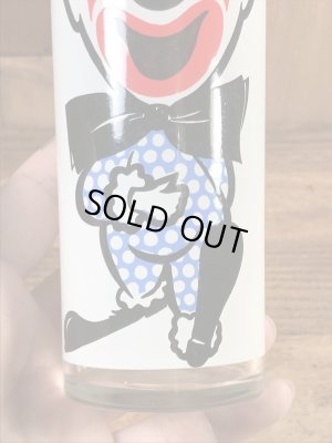 表と裏で2フェイスのピエロの70’sヴィンテージグラスタンブラー