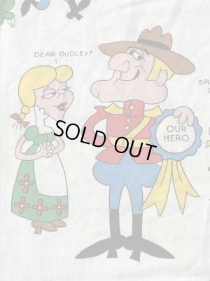 カートゥーンキャラクターのダドリードゥーライトの70年代ビンテージボックスシーツ