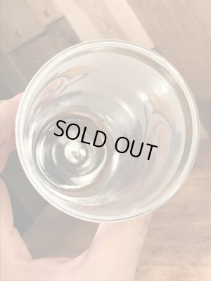 笑い顔と泣き顔のピエロの70年代ビンテージガラスコップ