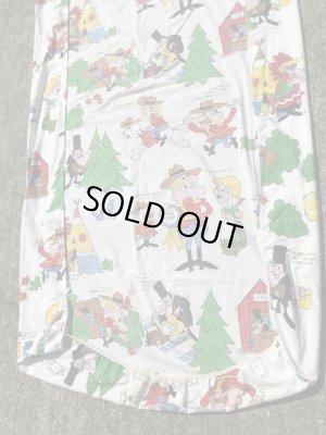 カートゥーンキャラクターのダドリードゥーライトの70年代ビンテージボックスシーツ