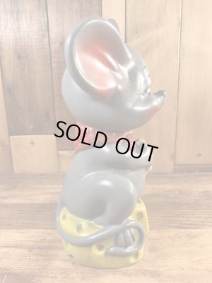 ラスベリー社製のネズミの70年代ビンテージ貯金箱フィギュア