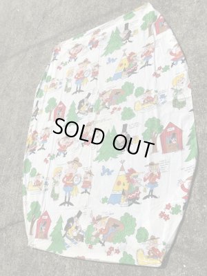 カートゥーンキャラクターのダドリードゥーライトの70年代ビンテージボックスシーツ