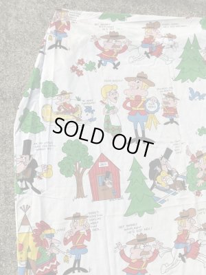 カートゥーンキャラクターのダドリードゥーライトの70年代ビンテージボックスシーツ