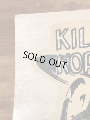 ビッグダディーエドロスのキラーコプターの60年代ビンテージ水張りステッカー