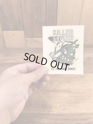 ビッグダディーエドロスのキラーコプターの60年代ビンテージ水張りステッカー