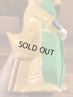 New York Vinyl Prod社製のウッドベースの弾くダックの70’sヴィンテージコインバンクドール