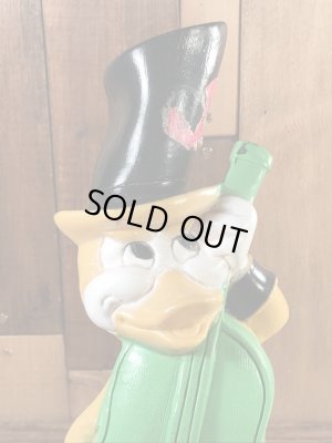 New York Vinyl Prod社製のウッドベースの弾くアヒルの70年代ビンテージ貯金箱フィギュア