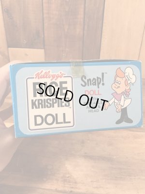 ケロッグのアドバタイジングキャラクター「スナップクラックルポップ」の70年代ビンテージ箱付きドールセット