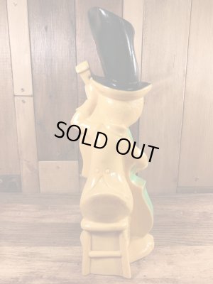 New York Vinyl Prod社製のウッドベースの弾くダックの70’sヴィンテージコインバンクドール