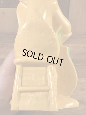 New York Vinyl Prod社製のウッドベースの弾くダックの70’sヴィンテージコインバンクドール