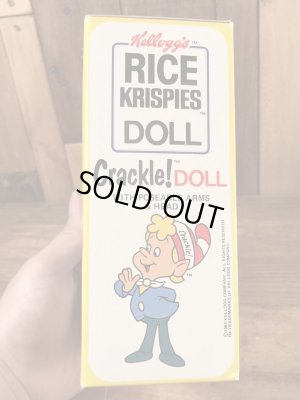 ケロッグのアドバタイジングキャラクター「スナップクラックルポップ」の70年代ビンテージ箱付きドールセット