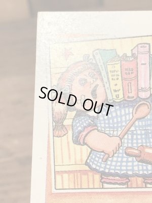 トップス社製のガーベッジペイルキッズの80年代ビンテージステッカーカード