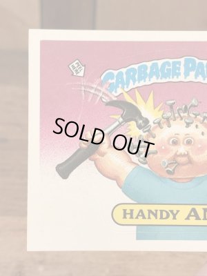 トップス社製のガーベッジペイルキッズの80年代ビンテージステッカーカード