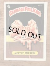 Topps Garbage Pail Kids “Meltin' Milton” Sticker Card 177a　ガーベッジペイルキッズ　ビンテージ　ステッカーカード　80年代