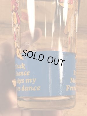 Burger Kingの王様とメッセージが書かれた70’sヴィンテージガラスコップ